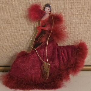 The Bradford Exchange Red Feathered Lady Christmas Ornament